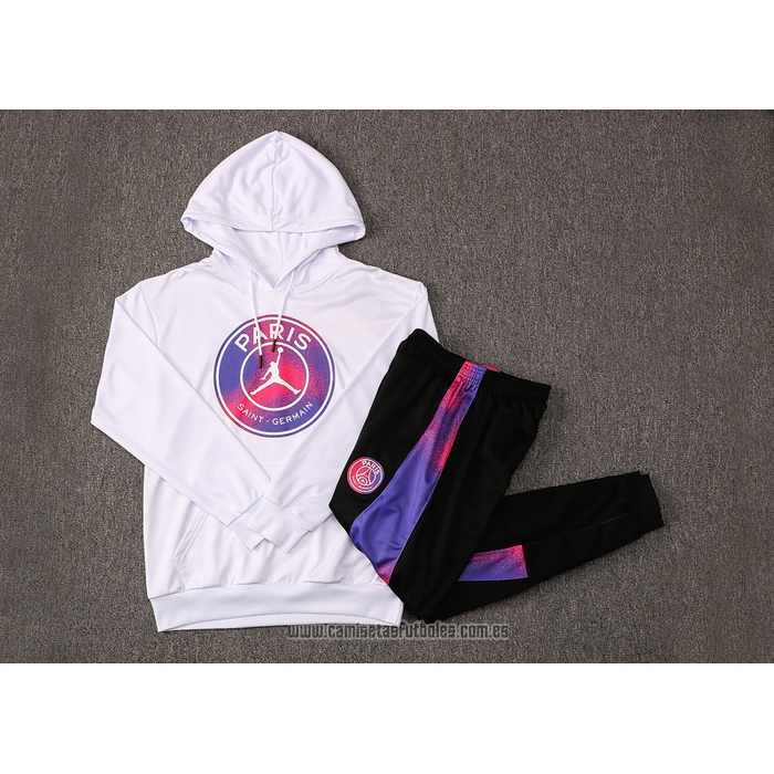 Chandal con Capucha del Paris Saint-Germain Jordan Nino 2021-2022 Blanco